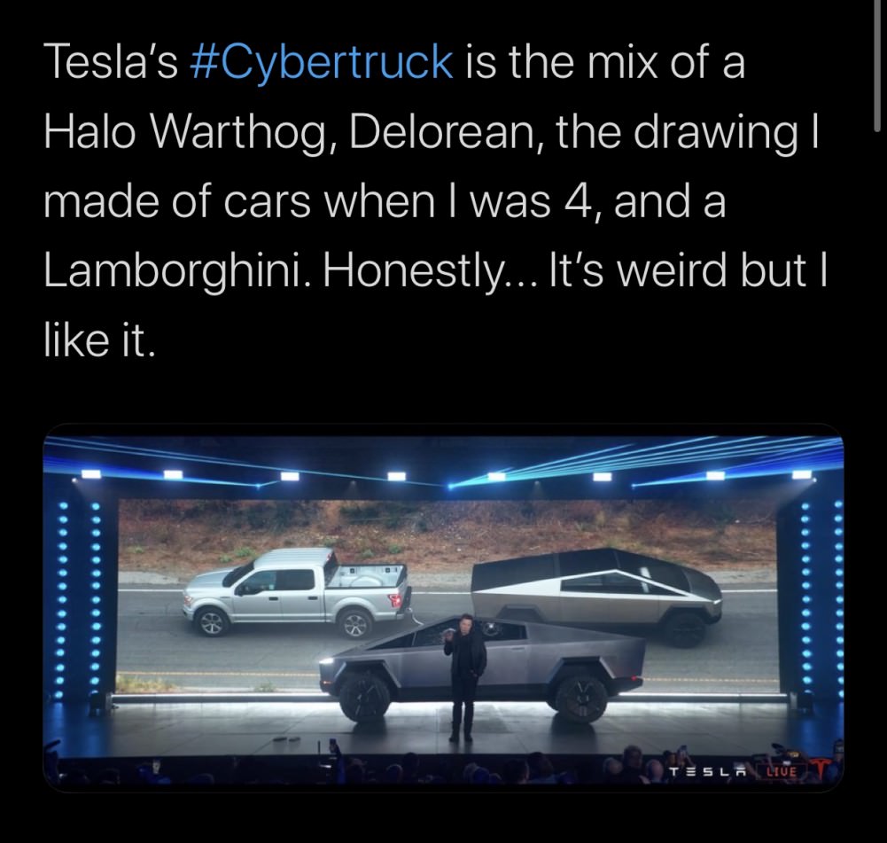 The new Tesla Cybertruck