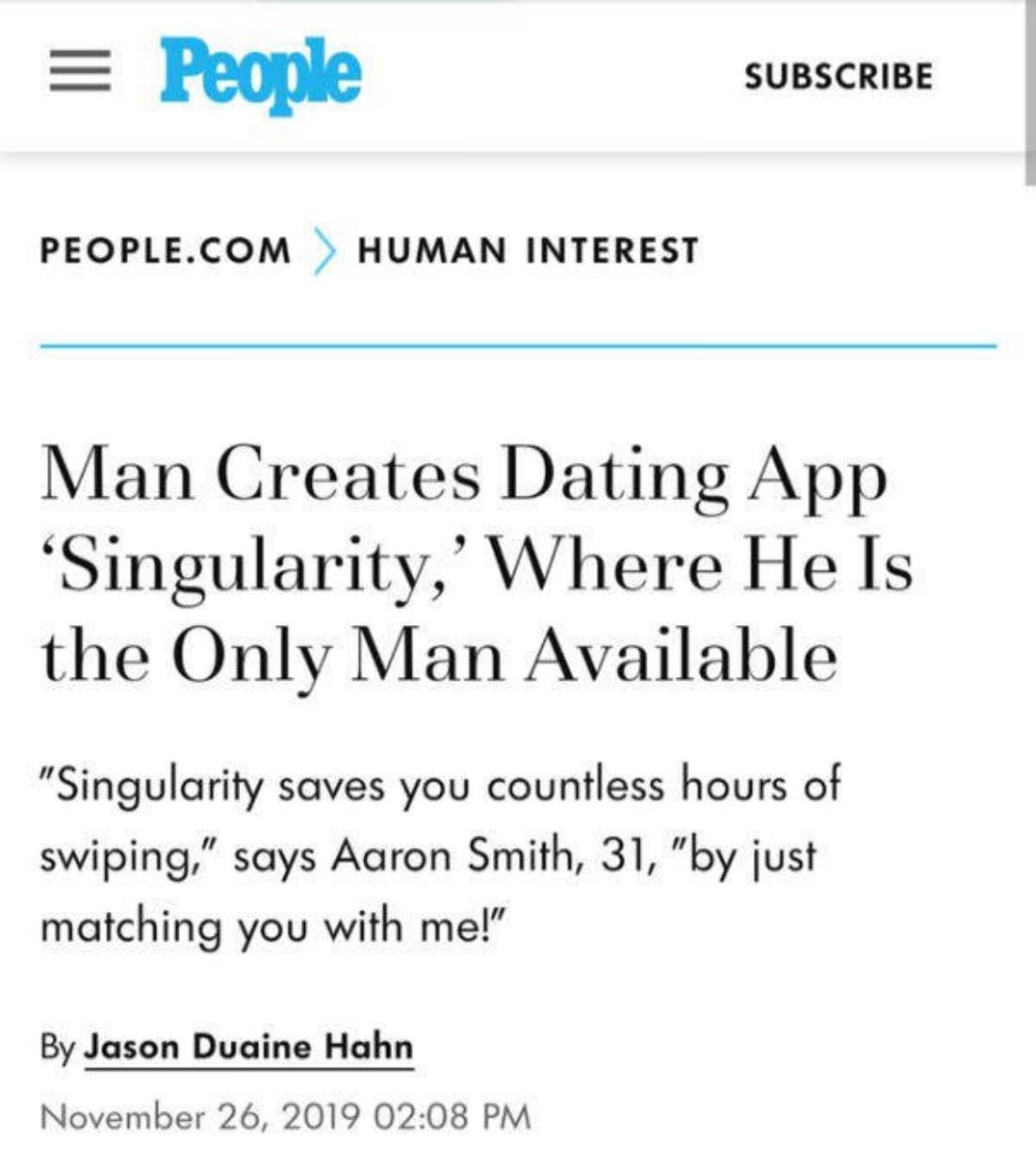 A New Dating App