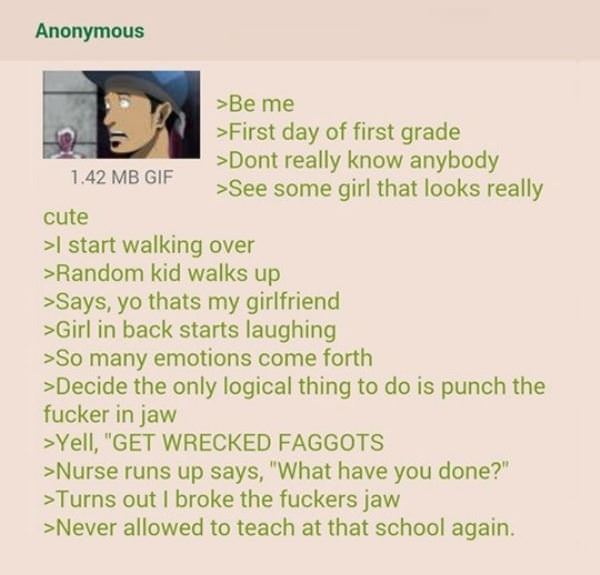 Anonymous First Day At School