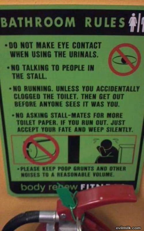 Bathroom Rules