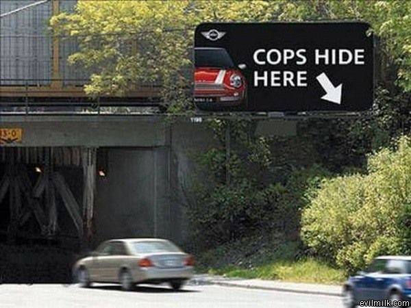 Cops Hide Here