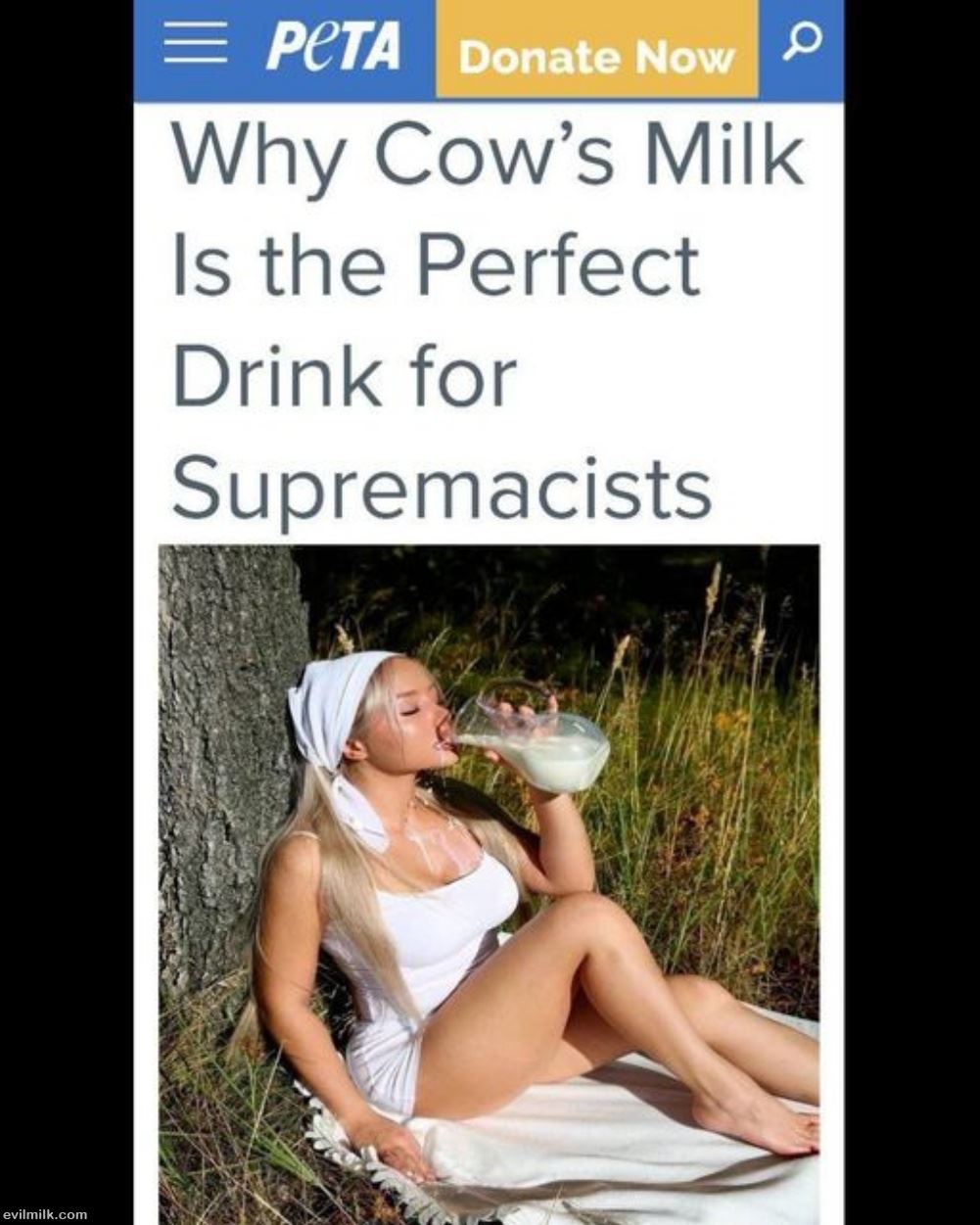 Cows Milk Makes You A White Supremecist