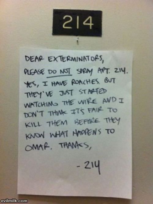 Dear Exterminators