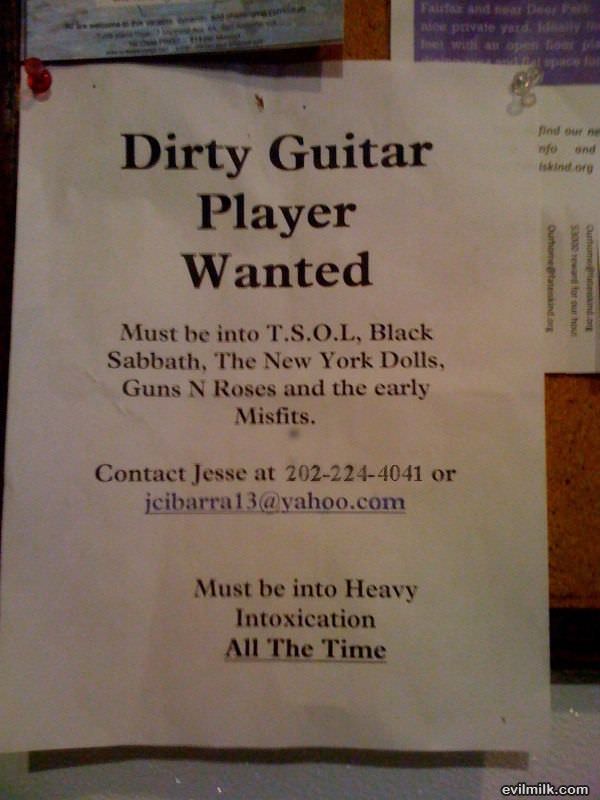 Dirty Guitar Player