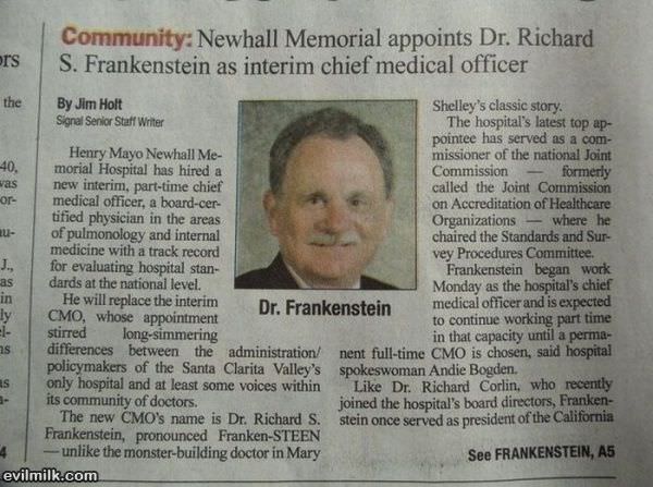 Dr Frankenstein