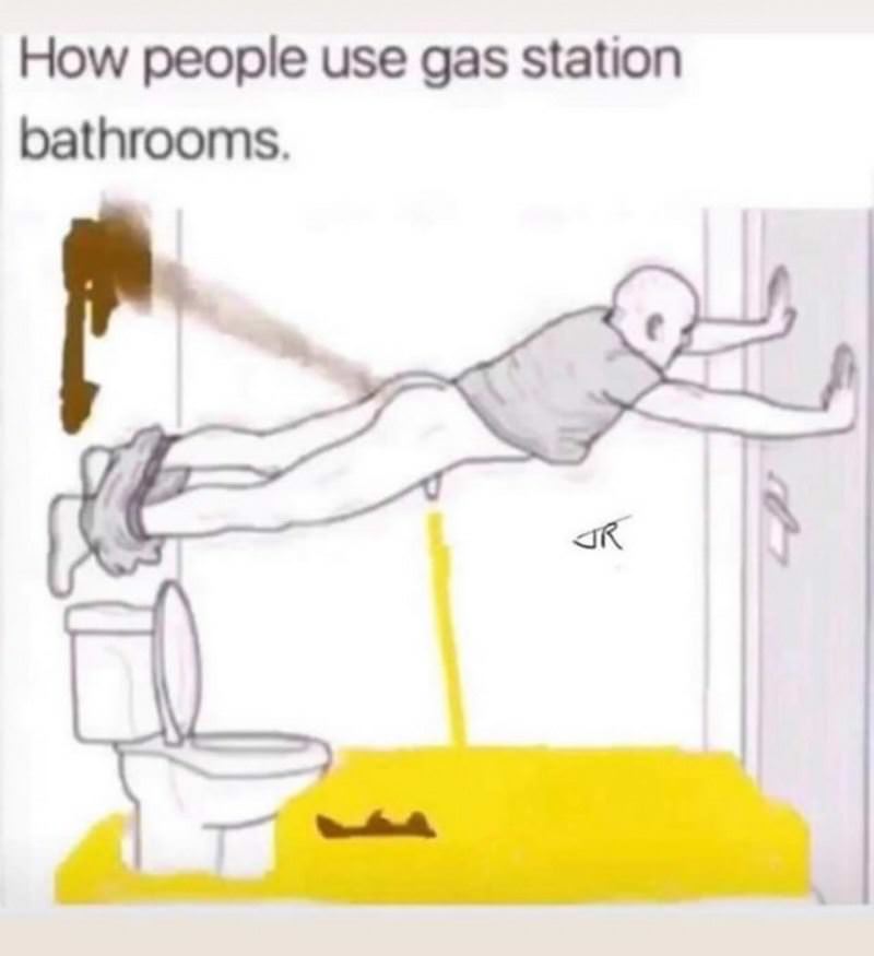 How People Use Gas Station Bathrooms