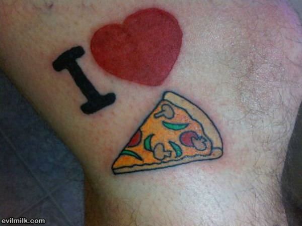 I Love Pizza Tattoo