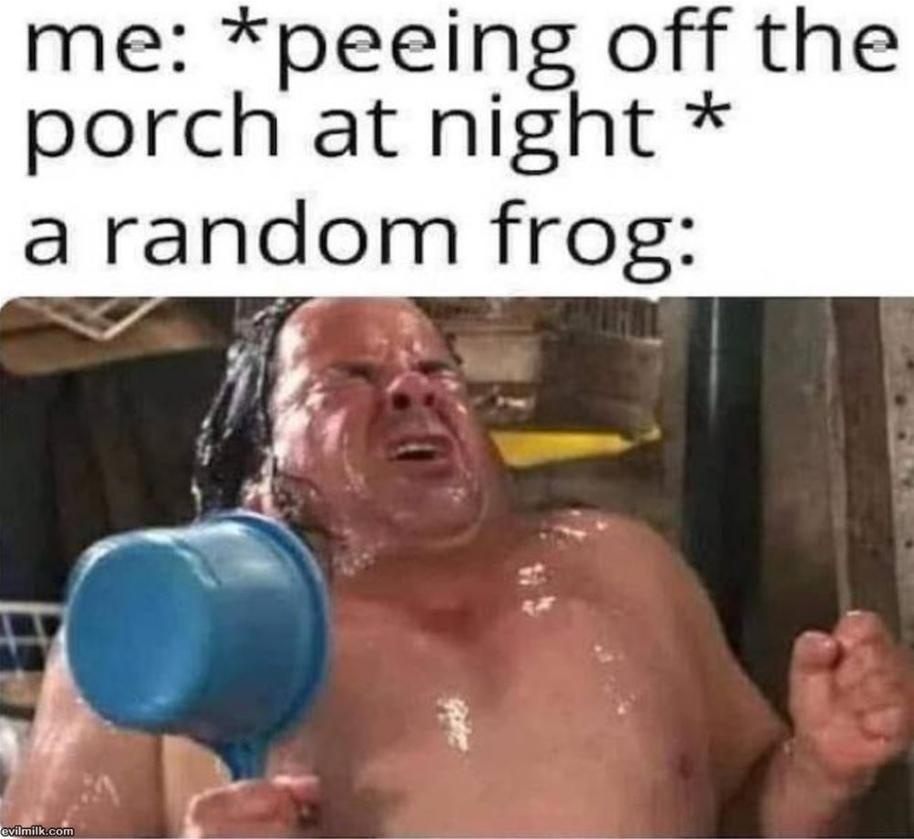 Peeing Off The Porch