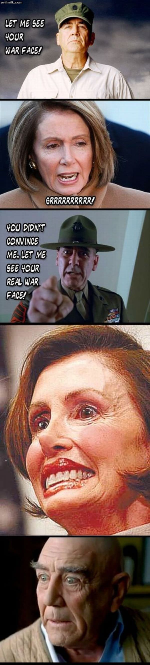 Pelosi War Face