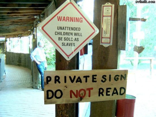 Private Sign