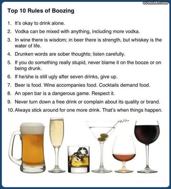 Rules To Drinking