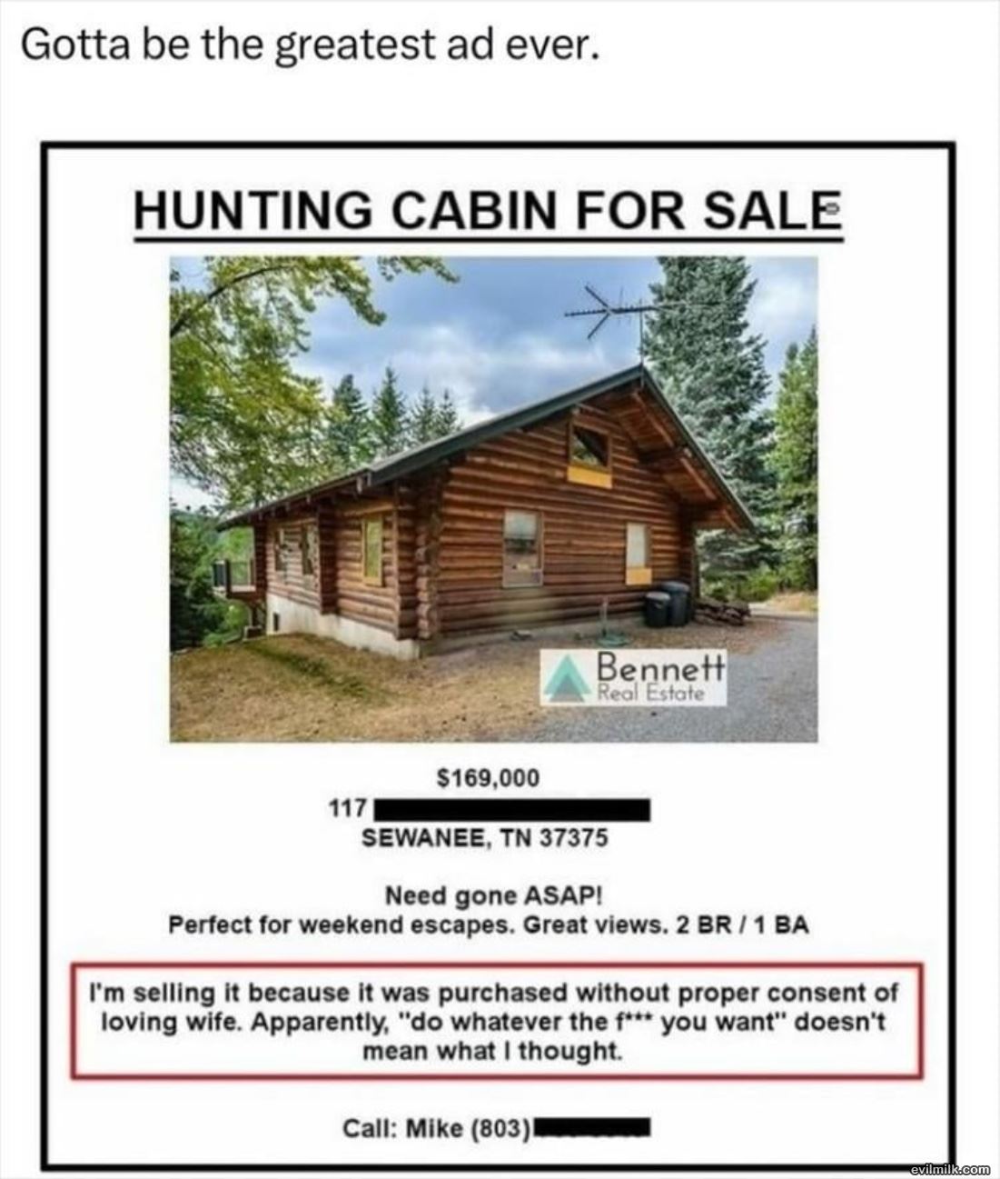 Selling My Cabin