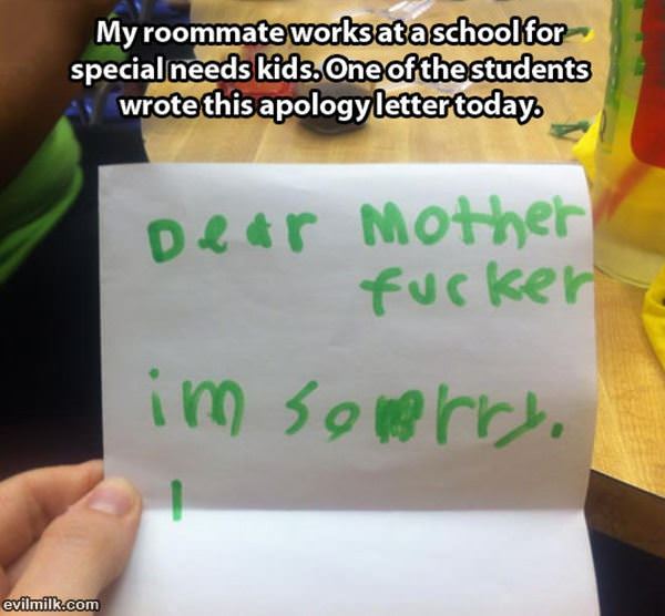 Special Needs Apology