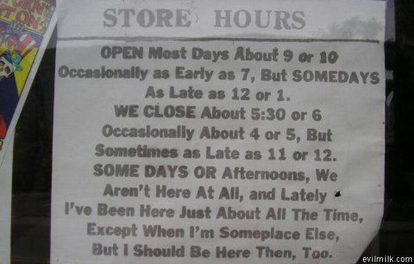 Store Hours