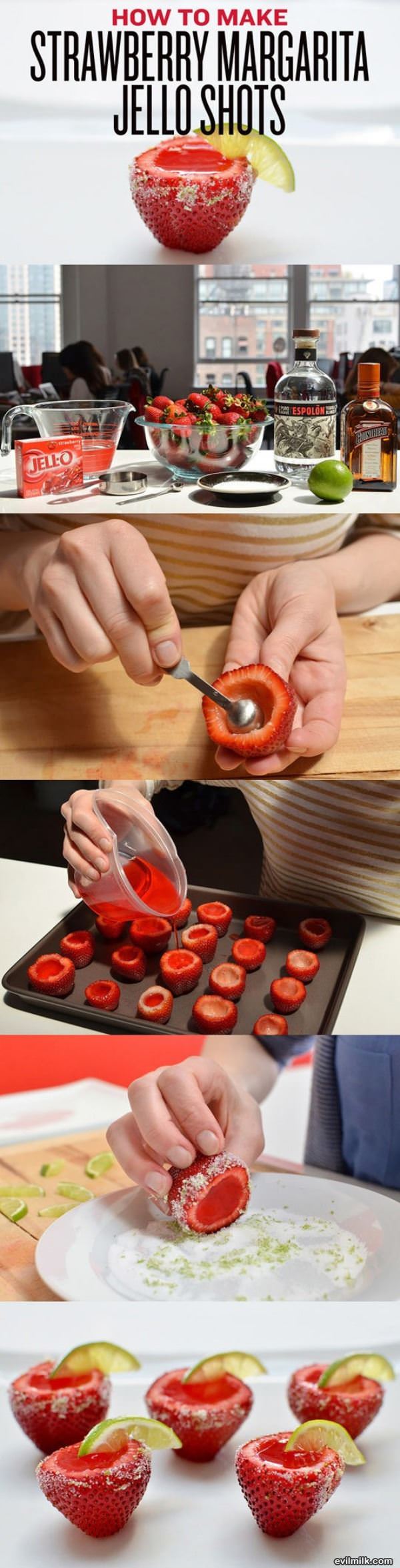 Strawberry Margarita Jello Shots