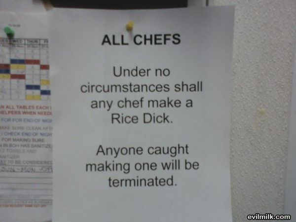 To All Chefs