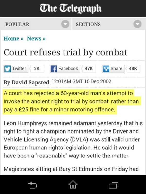 Trial By Combat