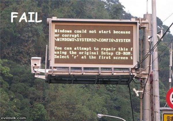 Windows could not start because. Wins fails picture.