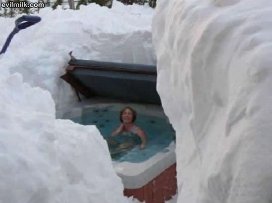 Winter Hot Tub